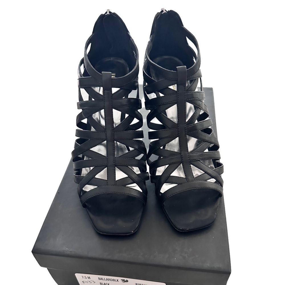 Black Strappy Heeled Sandals